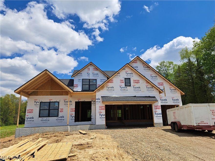 Experience the perfect blend of comfort, space, and modern design in this beautifully crafted home currently under construction on just under 2 acres. Featuring a highly desirable first-floor master suite, this thoughtfully designed residence offers 4 total bedrooms with plenty of room for family, guests, or entertaining.

The main level includes a dedicated office ideal for working from home, along with a convenient half bath for guests. The open-concept layout creates a welcoming atmosphere with spacious living areas and quality finishes throughout.

Downstairs, enjoy an additional 1,072 square feet of finished basement space, perfect for a recreation room, media area, home gym, or entertaining space. Outside, the expansive lot provides privacy, room to roam, and endless possibilities for outdoor living.

With functional design, generous living space, and a picturesque setting, this home offers the best of modern living in a peaceful location.  Call now to see what selections are left to be made!