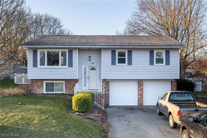 You've met your match! Welcome home to this 3 bedroom, 1.5 bath split level located in Wadsworth close to highway access, food, and shopping. Walk in the front door and head up to the main level.  The fully applianced kitchen opens up into the dining room and then opens to the living room with large picture window. There are 3 bedrooms and a full bath complete with a jet tub. The double doors in the dining room head out the fully fenced in backyard, deck, and patio.  The lower level consists of the living room, laundry room, half bath, storage closet, and access to the attached two-car garage. Sellers bought in 2022 and redid the entire interior including kitchen, both bathrooms, flooring, and paint. The only thing this home needs is your personal touch.  Schedule your private tour today before it’s sold!