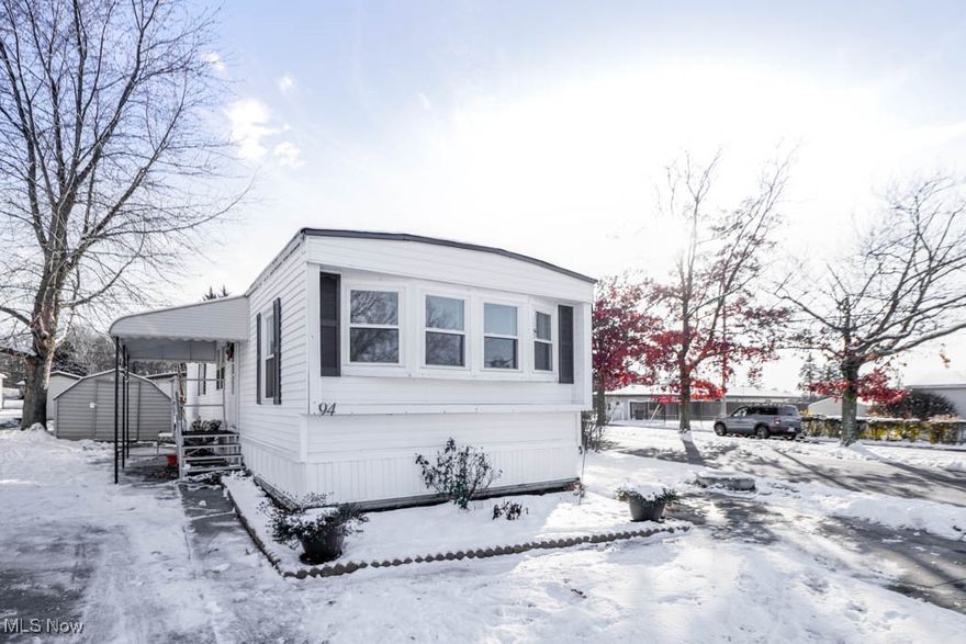Charming and affordable 2 bedroom home located on a desirable corner lot in Chippewa Township! Step inside to an inviting living room with easy care vinyl flooring and great natural light. The eat-in kitchen offers plenty of room for dining and everyday living. The primary bedroom features generous space and has a half bath, while the second bedroom makes a perfect guest room, office, or hobby space. Extra storage with a storage shed out back.