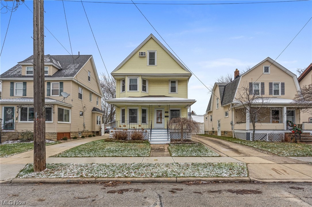 Looking for the ideal location in Lakewood? Look no further! Nestled in the heart of the City, this property is just a stroll away from all of Lakewood's gems including shopping, dining, bars, and a public park right at the end of the street! This oversized century home has everything you and your family need to feel right at home, blending modern updates with timeless Lakewood charm. Step inside to a recently re-carpeted living/family room offering plenty of space for everyone to gather . Adjoining is a dining room with a beautiful original hardwood floor, wide trim molding and direct access to the well equipped kitchen with stainless steel appliances. The incredible living space extends to the four season sunroom, wrapped in newer windows. Imagine having a plant room, light filled office or a wonderful spot to enjoy morning coffee! A rare 1st floor guest bath rounds out the main level. Up the stairs are three spacious bedrooms and a recently updated full bath. The primary bedroom was reconfigured to add a spacious walk-in closet and en-suite bathroom, another uncommon amenity! Topping off the home's family friendly design, a completely remodeled third floor awaits with endless possibilities as a playroom for the kids, office, or work out space. Lastly, the private backyard is fully fenced alongside a newer two car garage! Don't let this opportunity slip away, the unbeatable location and generous size make this a must see! Reach out now to schedule your showing!