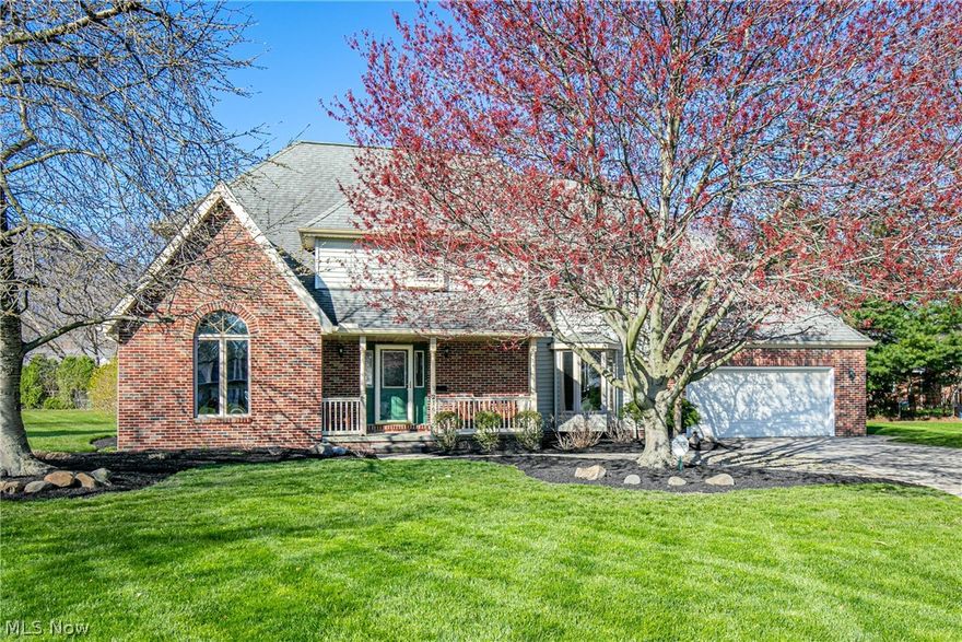 Steps from Lake Erie, this gorgeous and very well maintained Colonial is situated on a large lot on a double, quiet Cul de sac with over 4000 SF of living space and 2 owners suites! A front porch leads into a foyer with vaulted ceiling. formal dining room with bay window and tray ceiling is currently used as a family room, large great room with vaulted ceiling and double sided fireplace. Sun room with skylights and fireplace provides access to enclosed porch. Enjoy the updated eat in kitchen with ample cabinetry and counter space that overlooks the morning room with bay window and access to rear deck. Spacious first floor owner suite has oversized windows. full bath with walk in shower, double sink vanity and walk-in double closet. First floor also includes an office with vaulted ceiling, half bath, laundry room, and side mud room.. The Second level features a second owners suite with full bath, 2 bedrooms with tandem full bath. A finished lower level with rec room and a bonus room. A