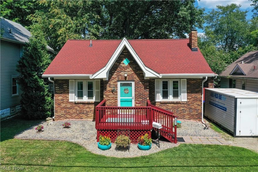 Welcome to this lovely home that has been properly maintained for over 43 years. This brick home has two bedrooms with the potential to finish the attic for a third bedroom or loft area. The back yard is nicely shaded in those hot summer months & boasts a deck that overlooks the quiet yard. It has a full unfinished basement for even more potential usable space such as a gameroom, craft area, or storage. Throughout the house there are hardwood floors & some of the updates include the roof in 2017 with chimney redone, glass block windows in the basement, triple pane windows with transferable warranty throughout the home, water heater replaced in 2020 as well as the new A/C unit for central air conditioning new in 2020, even updated kitchen appliance with the stove in 2019 and the refrigerator in 2018. Because of the location the house's proximity of 4 to 7 blocks to get to downtown Cuyahoga Falls is easy reach to many attractions including the many restaurants, breweries, shopping, the C