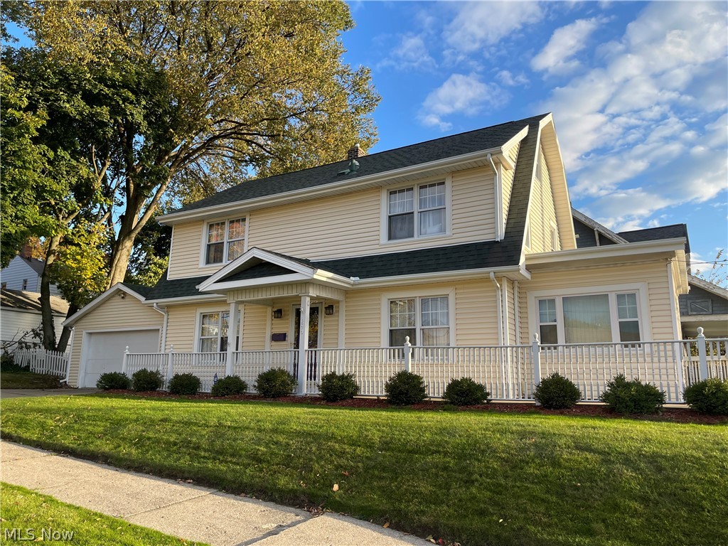 Hello once more Firestone Park home shoppers! This gorgeous Firestone Park colonial has tons to offer is new owner including~ A two car attached garage with opener, redone and fully applianced kitchen including stove-refrigerator-dishwasher and microwave, formal dining room perfect for friends and family to gather, beautiful hardwood floors throughout, a classic stair case and foyer, fireplace, sunroom, finished basement that will make a great family room-playroom and or mancave, spacious attic, newer furnace and central air, 2 full bathrooms, outside deck sitting area with wrap around front porch, absolute above and beyond character all over this property! Close to Everything -expressways-schools-churches and shopping, set your private viewing today! This is a must see!