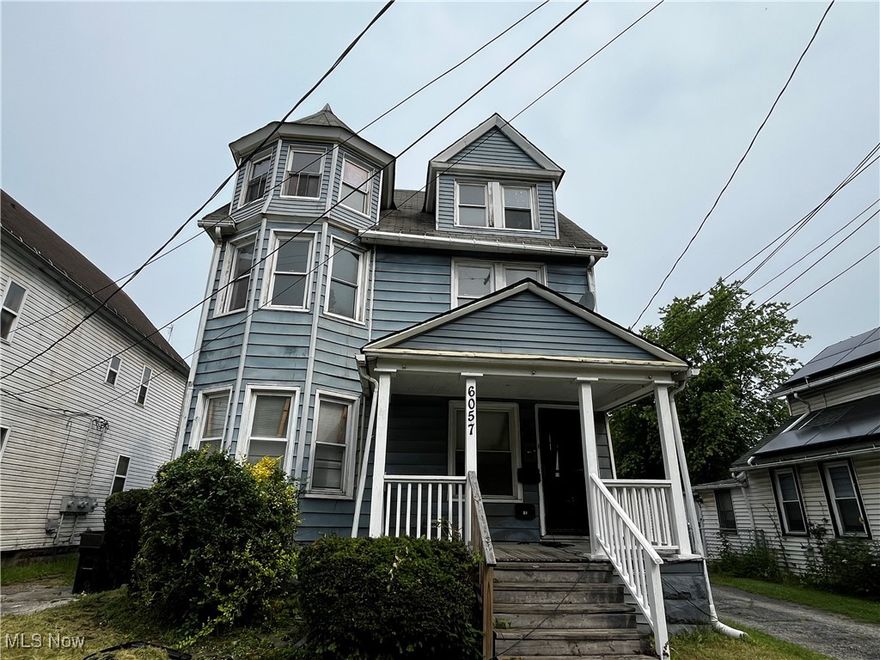 Investor special or house hacker's dream! This classic duplex in Cleveland's North Broadway neighborhood is full of original character-pocket doors, detailed wood trim, and a beautiful staircase banister. Unit 1 offers 2 bedrooms with a possible 3rd and 1 full bath. Unit 2 features 4 bedrooms, a possible 5th and 2 full baths. .Some updates have already been made, including newer windows, select plumbing and electrical improvements, newer hot water tanks, and a boiler and furnace, laying the groundwork for your finishing touches. Live in one unit and rent out the other, or renovate both for great rental income. Conveniently located near downtown, Slavic Village, I-77, and major hospitals like MetroHealth and Cleveland Clinic. Just minutes to parks, schools, public transit, and local dining. This property has great bones and is ready for someone to bring it back to life. Don't miss the opportunity to restore a home with history and income potential!