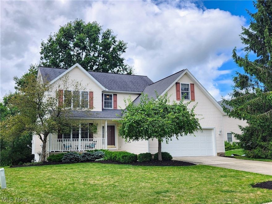 Welcome to the desirable "Woods of Burlington"! This amazing colonial features 3 stories of  usable living space. The large 2 story foyer welcomes you into this beautiful home. The spacious living room with beautiful natural wood floors, large windows providing plenty of natural light along with a gas fireplace and window seat. Enjoy the large eat in kitchen with granite counter tops and a large sink. A convenient first floor half bath and laundry. Enjoy summer entertaining on the scenic deck. The second floor is host to a loft area, 3 bedrooms and 2 full baths.  The master bedroom has a vaulted ceiling, large master bath and walk in closet. The lower level is a walkout family room with a concrete patio. Finished walkout basement to concrete patio. Trex deck on main floor Updates to this amazing home include... A Kinetico premier series XP water softener and forever pure drinking water station (2018) Water heater (2018) Maytag washer and dryer (2021) Samsung stainless steel refrigerator, dishwasher, electric range and microwave (2020) Oak flooring (2020) Kobella Trane HVAC, Air scrubber and Aprilaire humidifier (2022) Concrete patio, french drain and driveway (2019)   1 year home warranty
The Woods of Burlington is host to walking trails, park, pavilion and playground. Walking distance to The Historic Chardon Town Square. Conveniently located to schools, hospital, golf, restaurants, shopping, tennis courts, city pool and much more.