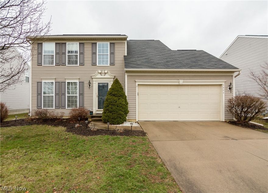 Welcome to the desirable Meadow Lakes Community in North Ridgeville! The move-in ready colonial boasts 3 bedrooms, 2.5 baths with over 2300 sf of living space and is located on a private cul-de-sac. Brand new, updated LVP flooring is featured through out the foyer, kitchen and morning room. Off the 2 story foyer is a formal dining/living room which allows for a separate living space. The kitchen features white cabinetry, kitchen island, ample cabinet and counter space is open the family and morning rooms. The sunroom features vaulted ceilings and lots of windows offering loads of natural light. Off the sunroom are sliders leading to your deck, fully fenced in yard with serene water views. Upstairs you'll find the Grand Master Bedroom featuring vaulted ceilings, en suite bathroom with dual sinks and oversized tub. The additional 2 bedrooms are generously sized with ample closet space. Downstairs you'll find a professionally finished basement and large rec room with faux full size window