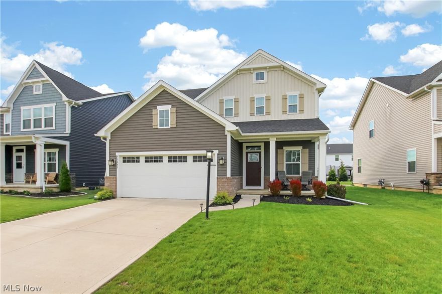 Tucked into the Hampton Place community in North Ridgeville, this 2020-built home blends modern design with everyday functionality in all the right ways. From the moment you walk in, you’re greeted by a versatile front room—perfect as a home office, reading space, or an additional living area to fit your needs. The main level opens up into a bright, connected living space where the kitchen truly takes center stage. Featuring granite countertops, upgraded cabinetry, and a generously sized island, it’s designed for everything from casual mornings to hosting friends and family. The open flow into the living room makes it easy to stay connected, whether you're entertaining or enjoying a quiet night in. Just off the garage, a convenient drop zone and half bath help keep daily routines organized and clutter-free. Upstairs, you’ll find all three bedrooms along with a spacious loft—ideal for a second lounge area, playroom, or workspace. The second-floor laundry room adds everyday convenience right where you need it most. The primary suite offers a comfortable retreat, complete with two walk-in closets for plenty of storage. The finished basement expands your living space even further, featuring a full bathroom—perfect for guests, hobbies, or a private getaway area. Outside, the backyard patio provides a great spot to relax, unwind, or enjoy time outdoors. This home offers the space, layout, and thoughtful touches that make daily living feel just a little easier.