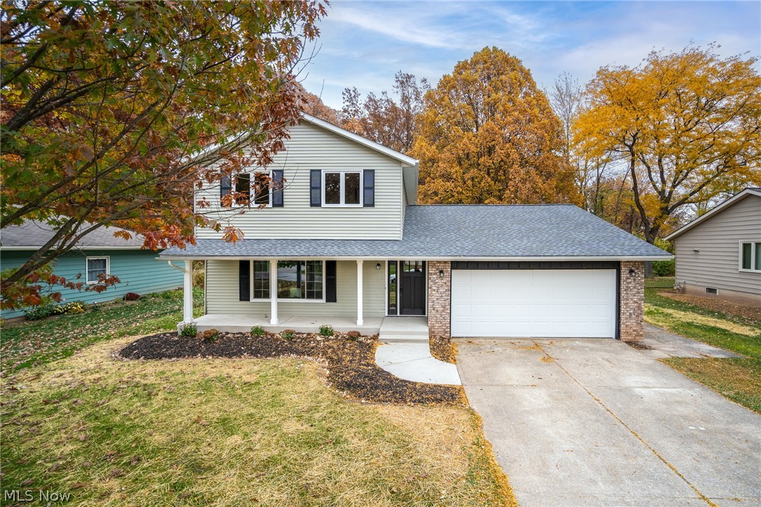 Welcome home! This beautiful 3 bedroom home in Amherst School District has been completely renovated. Almost everything you see is brand new, starting with the large front porch as you walk up to the house. Right through the front doors you can see that much attention was given to the details. The new luxury vinyl plank tiles span the whole first floor. The stunning kitchen has brand new 42" soft close cabinets, custom butcher block countertops, and stainless steel appliances. The sunken family room has brand new carpet and a cozy electric fireplace for those chilly fall nights. Upstairs you will find 3 spacious bedrooms, all with new carpet and ample closet space. The full bathroom has had a total overhaul as well with a new vanity, shower tile, toilet, and fixtures. Other important updates included new windows on the main floor, a completely waterproofed basement, a new back yard patio, a new furnace and air conditioning, new hot water tank, updated wiring and plumbing, a new garage