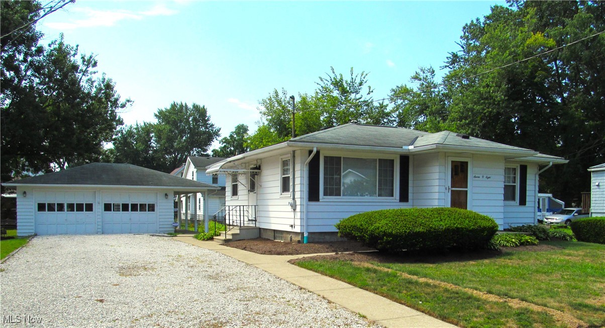 Well-Built 1 Story 2 BR, 1.5 Bath Ranch. Open & Airy Living Room with Foyer. The kitchen includes a Range, Oven, and a New Stainless-steel Sink. The Entire First Floor has Original "Tongue & Groove Hardwood." Replacement Windows throughout. The Basement is Finished: Includes Large Rec Room with Built-in Bar; Office with Built-in Bookshelves and Drop-Down Desk; Laundry Area with Washer & Dryer. The Entire Basement has new Drop Ceiling Panels & Upgraded Electric, Glass Block Windows. New Central Air Conditioning Unit. A new Downspout Leader was installed in May (alleviated moisture intrusion in the NE Corner). Large 30 X 24 Detached Garage with Patio & New Door Openers. The lot is 67 X 100 with a large Driveway. The Home is Agent-Owned through recent inheritance. 1 - Story Ranches are Hard to find, and this property is a Real Jewel and can be even nicer. Immediate Possession. Take advantage.