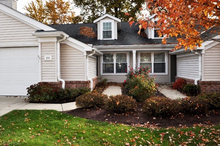 Great Opportunity with this wonderful 2 Bedroom/2 Full Bath Ranch style condo in the desirable Towne Center!! One of the largest interior units with approx 1600 finished square feet!  This development is always in high demand.  Neutral decorating and abundant natural lighting throughout!  All appliances included. The Eat-in Kitchen will provide plenty of counterspace and cabinets! Enjoy Family gatherings in the spacious Dining Room and relax by the gas starting fireplace in your cozy Living Room with the 14x10 Extra Room with access to the backyard patio area! All first floor living and utility room offers the washer and dryer to stay. The Master Bedroom is generous size and will provide ample closet space! The large size Master Bathroom makes it easy to use and function! The 2 car attached garage includes lots of storage space. You will also find a 2nd Bedroom and Full Bathroom for all your guests. Join the easy lifestyle with all the exterior chores covered.  Over 55 community featur