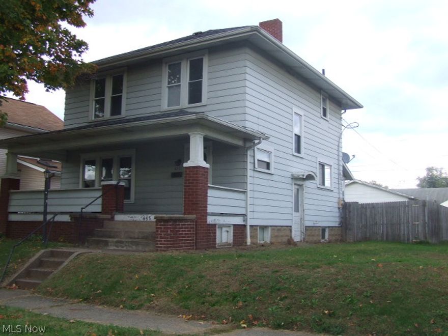 Nice spacious 2 story with 3 bedrooms, 1 1/2 baths and a 2 car detached garage. Open oak staircase, original woodwork, french doors, replacement windows, wood laminate floors in large kitchen. Updated electric, new hot water tank, newer furnace. Mud room & half bath off kitchen. New back deck.