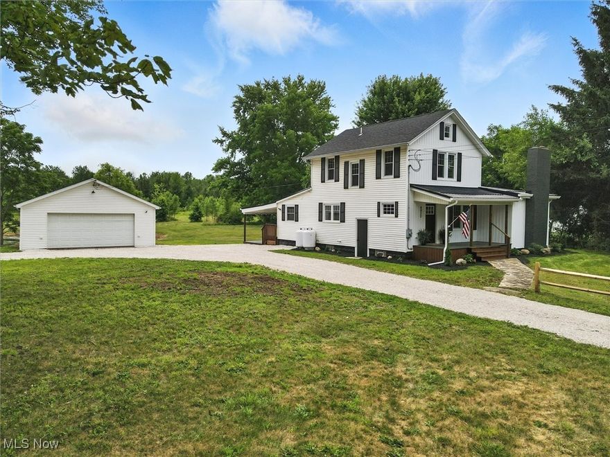 Welcome to this beautifully remodeled 2-story home nestled on 5 peaceful acres featuring a private pond and stunning views from the covered back deck. Every inch of this 3-bedroom, 2-full-bath home has been thoughtfully updated with modern finishes and high-end features.

Step inside to discover an open-concept first floor with vaulted ceilings in the living room, complete with a cozy fireplace—perfect for relaxing or entertaining. The brand-new kitchen is a chef’s dream, boasting a 9-foot quartz island, sleek new appliances, and custom cabinetry throughout.

The spacious first-floor master suite offers a luxurious full bath with a 6-foot double shower and a Bluetooth-enabled vent/light combo for added comfort and convenience. Upstairs, you’ll find two additional bedrooms and a second full bath, ideal for family or guests.

Additional highlights include all new drywall, insulation, windows, doors, plumbing, furnace, A/C , hot water heater , roof and gutters, and electrical throughout. The main-floor laundry room features a built-in folding station and cabinetry designed to discreetly store baskets and detergents.

Enjoy the tranquility of country living with modern amenities—don’t miss your chance to own this one-of-a-kind property.