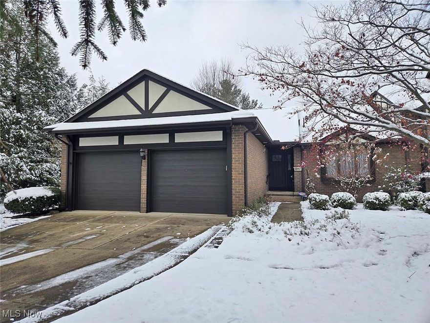 Discover comfortable one-level living in this quality brick ranch condo offering 1,875 square feet of main-level space. Built in 1987, this home showcases an open-concept design with vaulted ceilings throughout, creating an airy and inviting atmosphere. The spacious living room features a cozy gas fireplace and a convenient wet bar, flowing seamlessly into the dining area. The kitchen provides a welcoming eat-in space for casual meals. Retreat to the primary bedroom suite, complete with a full bath and walk-in closet, while a second bedroom or office and additional full bathroom offer flexibility for your lifestyle. The main level laundry includes a washer and dryer for added convenience. The divided basement provides abundant storage possibilities. Gas F/A Furnace, Central A/C, and Breaker Electric. The attached two-car garage offers protected parking & storage. Public water and Sewer. Parcel #9400269. Located in a prime area near Belden Village, you'll enjoy easy access to shopping, dining, and major highways. This well-built home needs a little TLC and offers the perfect opportunity to add your personal style and make it your own. Don't miss this chance to create your ideal living space in a fantastic location!