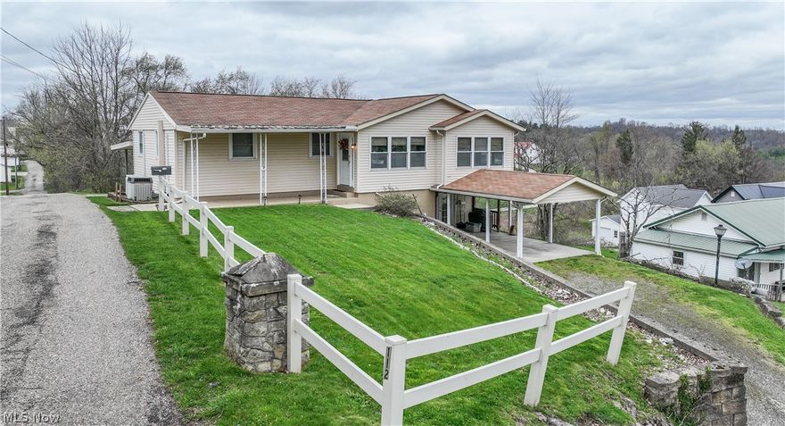 Welcome to this charming ranch-style home in Barnesville, Ohio. Situated on a 0.2 acre lot, this home features three bedrooms and a full bathroom on the main level, along with a living room, dining area, and a functional kitchen designed for everyday living. A standout feature of the home is the sunroom, providing the perfect space to relax, entertain, or enjoy natural light year-round. The finished basement adds valuable additional living space, complete with a second full bathroom. This space is ideal for a family room, guest area, or recreational use. Laundry is made easy with full hookups in the basement, as well as an additional main-floor hookup suitable for a washer/dryer combo. Outside, you’ll find 2 separate attached carports for covered parking along with a shed for your storage needs. Oil and gas rights will convey with this property.
