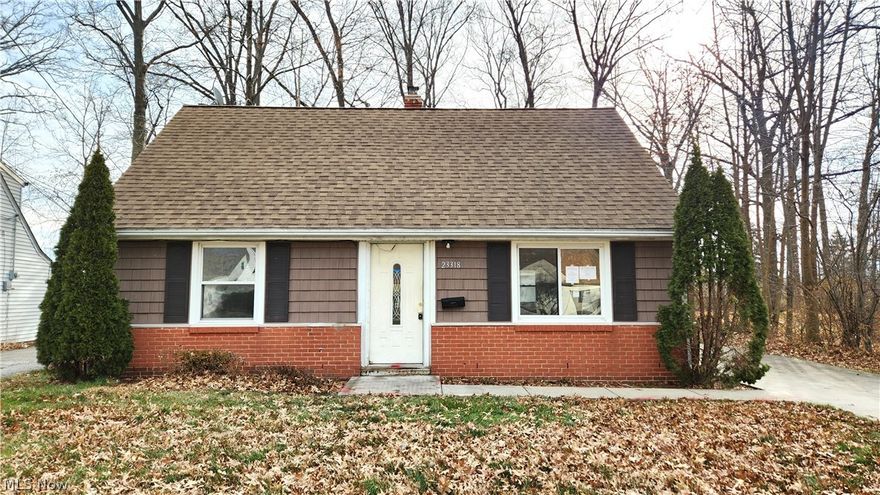 Great opportunity in Euclid. This cape cod features two main floor bedrooms and a full bathroom with two more bedrooms upstairs. There is a two-car detached garage for added storage. Property is HUD owned and is being sold "As-Is" without any guarantee or warranty by seller. Buyer to assume all repairs per the Seller. Buyer to assume all violations if any. Buyer to order POS and assume all violations if any. It is FHA financing "IE" (Insured Escrow). Please visit Raine and HudHomeStore websites for more info and property disclosure data (like LBP, PCR, Radon, Mold, etc.).