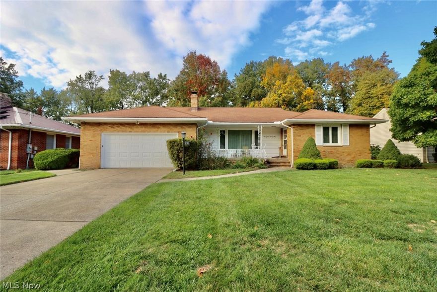 Welcome to this meticulously maintained brick ranch home in Indian Hills Estate! It's not often properties come available in this low turn over neighborhood. Living in this area you get the benefit of a large yard in a well cared for neighborhood with great access to many local amenities. The house itself is very spacious with an oversized 2 car garage, eat in kitchen with breakfast bar, large living room with a wood burning fireplace, additional family room off the back of the home adds a secondary living area! From the family room you can easily make your way outside to a huge patio area with a covered section to enjoy time outside even on a rainy day! The backyard also has a brick shed and built in gas line for gas grill! Back inside the first floor features three large bedrooms, a half bath off the kitchen and a full bath with handicap accessible tub / shower.  In the lower level there is a giant rec room area, laundry and tons of storage! This home features newer Furnace and AC (2