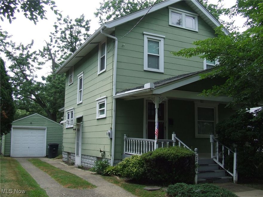 Well-cared for Colonial.  Large living room, formal dining room, kitchen with morning room leading to back porch.  Upstairs are three nice-sized bedrooms and full bath.  Detached 1-1/2 car garage and fenced-in backyard.  Also small backporch overlooking the large backyard.  Move in ready or could use some updating - your choice.  Great investment property, convenient to all the Kenmore Blvd. businesses but out of the busy.  Home Warranty included.