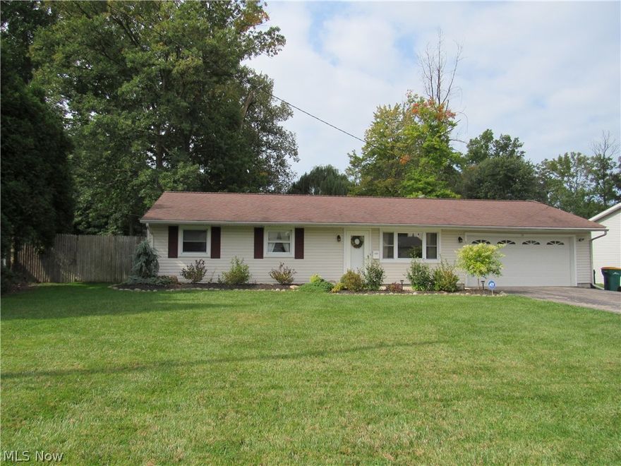 Easy One Floor Living in this Updated Ranch set on a .45 acre lot. Nicely Decorated and Painted with Eye Pleasing Color. New carpet and other recent flooring. Newer furnace and tankless water heater. So Many Updates have Been Done, including newer windows and doors. Super Clean and Absolute Move In Condition ! All appliances stay !  Great Room at back of home has vaulted ceiling ,lots of natural light and slider to back yard and deck. Extra  Large lot with fenced back yard for children and pets. Big deck for Summertime Picnics or just Relaxing. Storage shed for all your extras. Very Conveniently located minutes from Beautiful  Lake Erie and Beaches.Come and Take a Look and you will want to Call this Home !