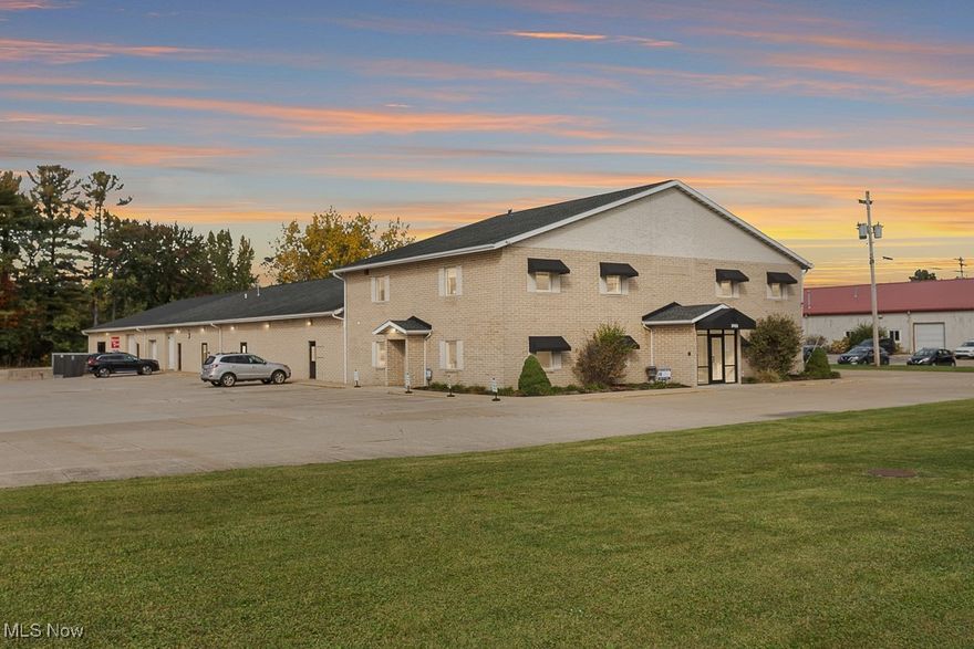 Office space for lease. Looking for a tenant who would benefit and add to the building. Great location on Route 18 (between I71 and I77) with a traffic light for easy access. Price includes common areas with plenty of parking. Limited use of large meeting room (up to 60 people), closing rooms meetings 6-12 people) and large kitchen area is included. More than adequate enough restroom facilities are on every floor, close for all employees, customers and clients. Additional office spaces available. Lease includes all fees except minimum utilities. No triple net or common area charges. Call for your private showing.