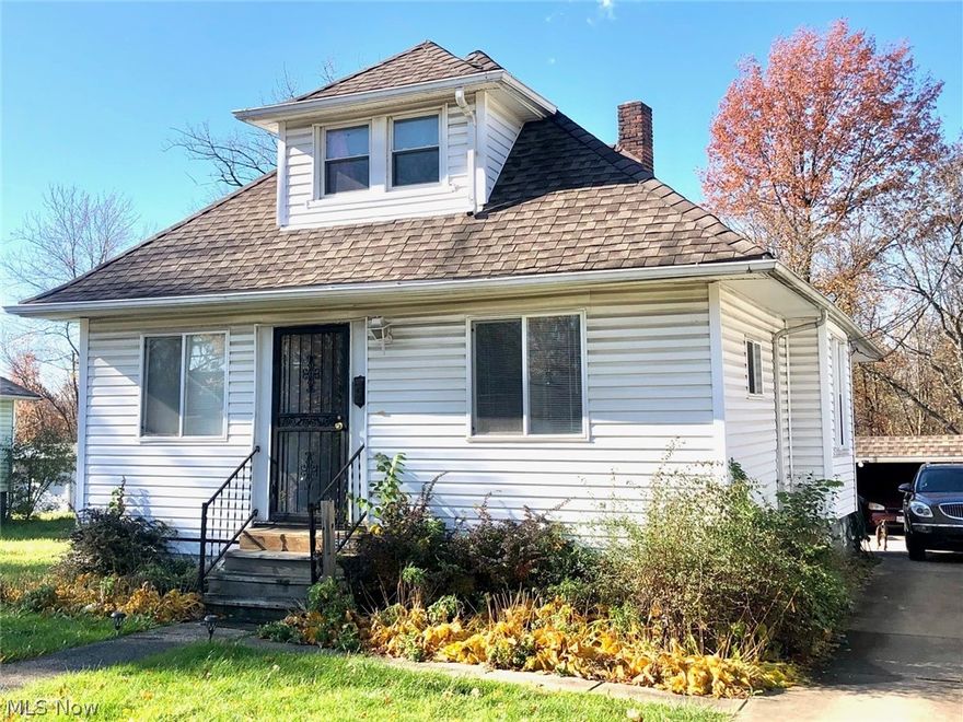 Comfy, Cozy, & Quaint, 3 Bedroom Bungalow with 2 Car Garage. 2 First Floor Bedrooms. Large Walk-In closet in front bedroom. Living & Dining Room with Carpeting. Sizable Kitchen with Plenty of Cabinet Space. Large 2nd Floor Living area with Spacious Bedroom and Plentiful Closet Space. Full basement with storage. Home is tenant occupied and current rent is $850/mo.