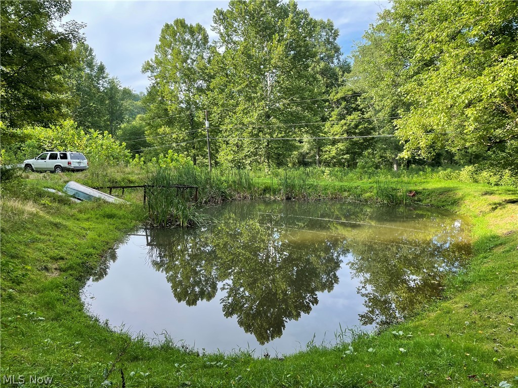 Doddridge County OASIS, 5.61 acres 3 miles off of rt.18 onto what is now called A Frame Rd, and previously known as Meathouse Fork. This plot of land has everything you could ask for and then some! Two large flat areas to build structures on, there's only brush in your way that needs cleared. An updated redrilled down to 200ft, with a new well pump installed in 2021. The septic and 500 gallon propane tank have both been on the land and are ready for use along with a newly installed electric pole, meter, and updated service. The garage has electric ran to it as well. There is a concrete slab where a house that burned down once stood and can be built upon again. For the time being a 1995 RV sits on it with its own updates such as drywall and new flooring installed, it stays if buyers want it! Can't forget to the mention the small pond with the boat for fishing. There's also a separate shed up on the hill side along with an additional wood shed as well. State takes care of the road!