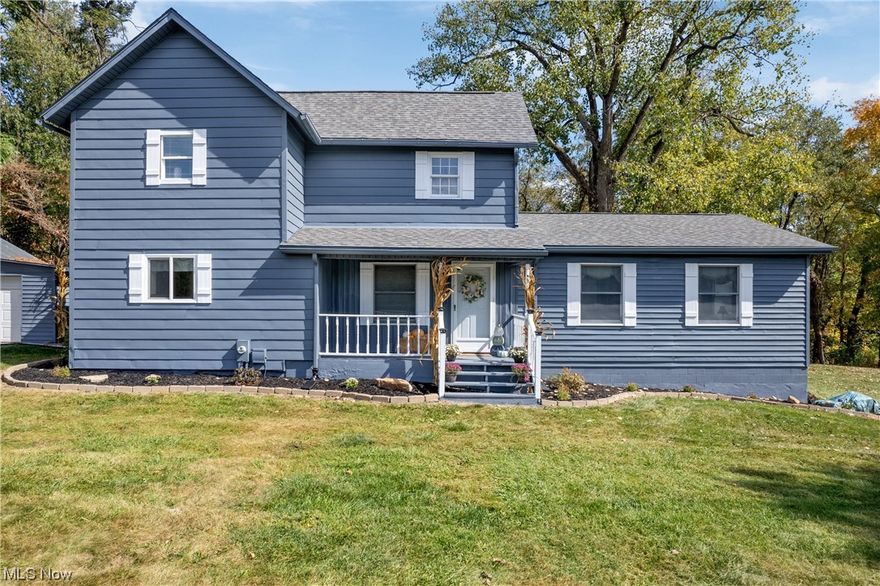 This gorgeous Century Farmhouse situated on over 6 acres is a MUST see!  First floor offers a very spacious living room, dining room, kitchen, mudroom, laundry room and full bathroom.  Second floor has a large master bedroom as well as 2 other bedrooms and a full bathroom.  Lower, walk out level has a rec room,  with wood burner,  as well as a private office.  Back yard has a fenced in area perfect for kids and pets, 2 generously sized decks, hot tub and shed. The property also has a natural spring with a small creek, trails through the woods and a shooting range. Owners have done many updates: septic replaced 2016; windows; furnace 2017; roof 2018; garage roof 2023; updated electric; hot water tank 2020; water softener 2018; updated 2 bedrooms; updated both bathrooms; office in lower level; french doors to backyard; decks; hot tub; greenhouse inside garages; exterior painting and so much more!