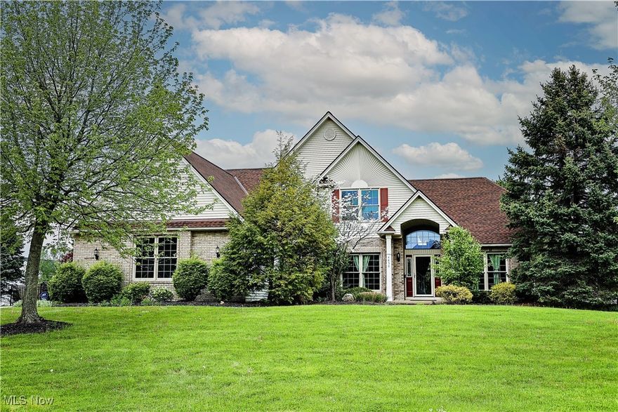 Nothing to do but move right in to this stunning colonial!! Open layout kitchen with huge island and tons of cabinet and counter space!  First floor primary bedroom with ensuite.  First floor laundry room. Gorgeous hickory floors throughout. HUGE unfinished basement leaves tons of potential with a bathroom already plumbed in.  Newer roof.  Smart home upgrades like a Google Home base, hardwired outdoor cameras, video doorbells, and a smartphone-controlled garage.  ADT security can be transferred. Absolutely beautiful home, in a prime location, close to I77 and I80 and five minutes from the elementary school.