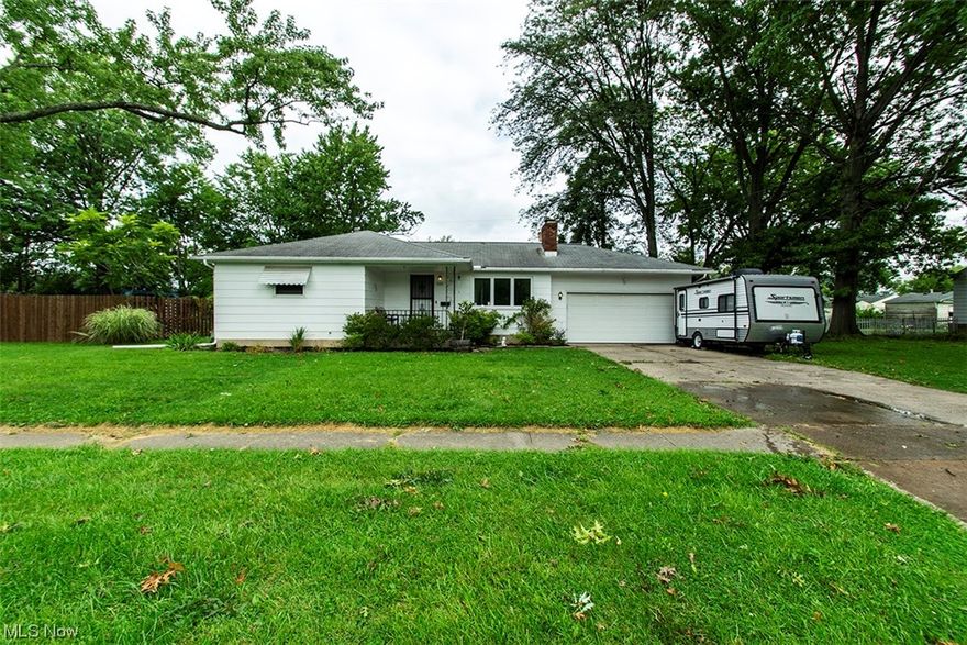 Welcome to this inviting two-bedroom ranch situated on nearly a quarter acre of land. The living room has a wood burning fireplace perfect for cozying up during the cold months. Or enjoy the fenced in backyard when the weather is nice! The bedroom carpets were recently upgraded, along with a new dishwasher and garbage disposal in 2023. The full basement has a 14x9 finished room currently being used as a third bedroom. One year home warranty is included for your peace of mind!