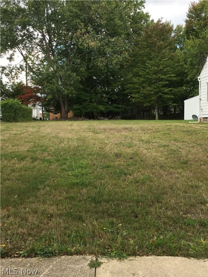 Vacant lot in South Euclid. Buyer responsible to inquire with the city about building on this lot. Sold as is