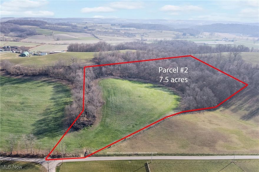13.75 Acres Offered In 2 Parcels. Open & Wooded, Countryside Views, Ideal Future Homesite. Wayne Twp., Tuscarawas Co., Garaway LSD. ABSOLUTE AUCTION, all sells to the highest bidder on location. ONLINE BIDDING BEGINS FRIDAY, DECEMBER 27 – 12:30 PM and AUCTION LIVE ON-SITE BIDDING WILL BEGIN TUESDAY, DECEMBER 31, 2024, 12:30 PM. Real Estate: Exciting opportunity 13.75 acres conveniently located just minutes from Dundee, Trail, and Wilmont. This property offers a perfect mix of wooded and open land. This rolling terrain, elevation, and scenic countryside views make it an ideal setting. Walk at your convenience and pick out your future homesite. Tusc. Co. parcel #68-00428-000. Parcel #1 - 6.25 acres mostly open, corner parcel, 980 ft. road frontage. Parcel #2 - 7.5 acres open and wooded, 75 ft. road frontage.