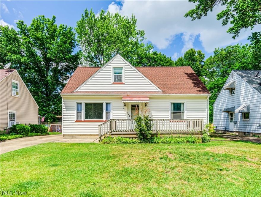 This fantastic, larger than it looks Cape Cod is the perfect way to begin your homeowner journey or purchase as your affordable retirement home.  Reasonably priced, spotlessly clean, and ready for you to move in and live or increase your equity with your own personal décor.  Featuring a nice sized kitchen with beautiful wood cabinetry, large eating area that flows nicely into the family room and sizable formal living room. Two bedrooms and a full bath on the first floor are also a plus.  A second floor attic boasts a large bedroom. The unfinished basement has been waterproofed and ready to go for whatever your needs are. The roof is approximately 7yrs old.  A double car garage includes a recently installed garage door opener and roof that is approx. 3 yrs. old. Don’t forget to bring your pets.  The back yard is fenced in!  It’s a great time to buy.  Don’t miss previewing this lovely home.  Call your favorite agent for a private showing today.