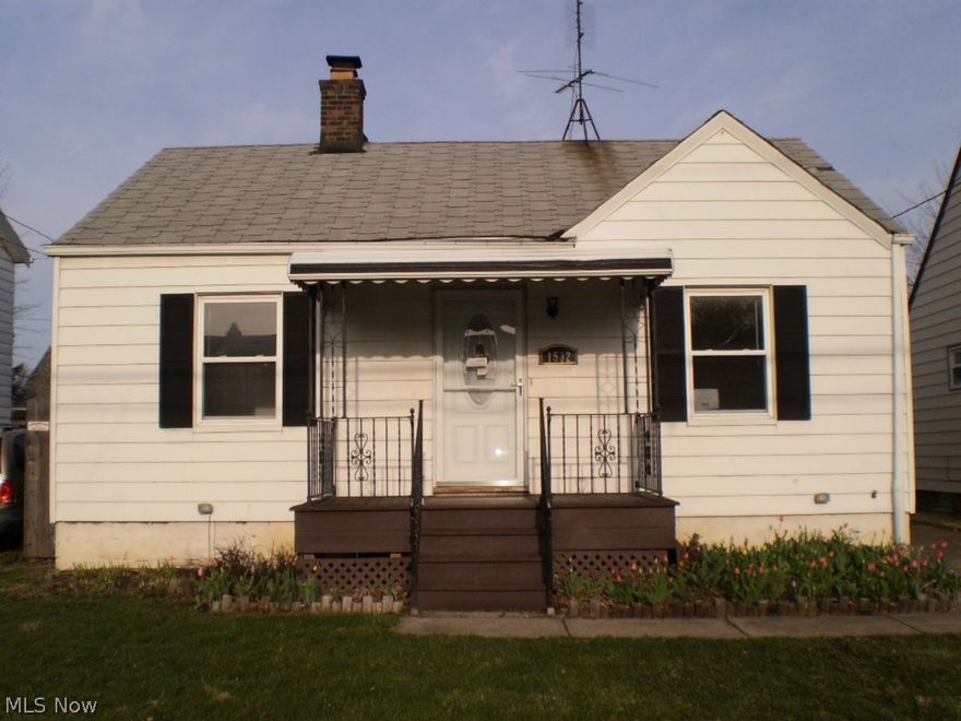 Wickliffe ranch just off Euclid Ave. near shopping and freeway access!  Two bedrooms with full bath and spacious eat in kitchen.  Additional room off second bedroom & kitchen that would be perfect as a play room or office!  The kitchen has had some updates started so just bring your tool box and paint and finish the job! Walk up attic for all your storage needs!  Nice front porch perfect for those nice spring/summer nights! This is a Fannie Mae HomePath property.  All information is approximate!