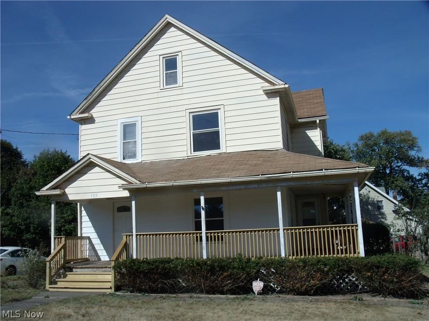 Nice Large 4 bedroom, 2 bath home- COMPLETELY new inside...If you need space - this one's for you!..New Wrap around front porch, New doors and windows-throughout, New carpeting, New Ceramic flooring with the wood look tile  throughout Entry, Kitchen- and Mud room. Tiled Back splash in New kitchen- and pantry,  A/C, Fresh paint throughout, new vanities in both bathrooms - Main bath is quite large and has tiled surround, with brand new fixtures throughout....Play room or 4th bedroom on the third floor - there is a convenient half bath up there too!.. 2 car detached garage,  All on a corner lot across the street from the tennis courts. Call today to see this great home!