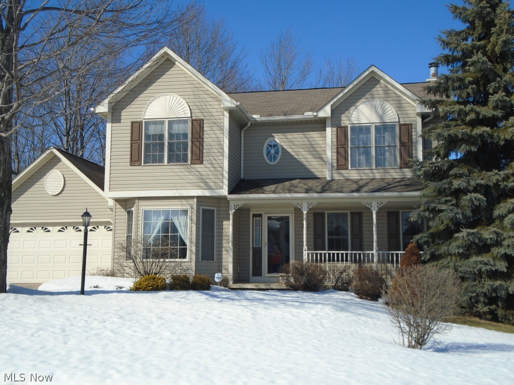 This is the house to just move into & enjoy the open floor plan w/oversized rooms. Loads of curb appeal & a front porch you can sit and enjoy. Walk into the foyer w/wood floors. Perfect sized living room that can be used as a home office. Dining room with crown molding and bayed windows. Large eat in kitchen with XL pantry, center island, lots of sunshine and a sliding door to step out to the patio. Very open to family room with a gas fireplace and a window seat to enjoy the backyard view. All the updated Appliances stay including washer/dryer. Separate laundry room with door to backyard. No wallpaper, all freshly painted within the last 2 years. Four bedrooms all w/ceiling fans and great closet space. Impressive Master bedroom w/vaulted ceiling, large walk in closet and the Master bath with vaulted ceiling, and separate soaking tub/shower! Basement ready to finish, plumbed for half bath (toilet already installed and working) Updated backyard landscaping with river rock fire pit, play