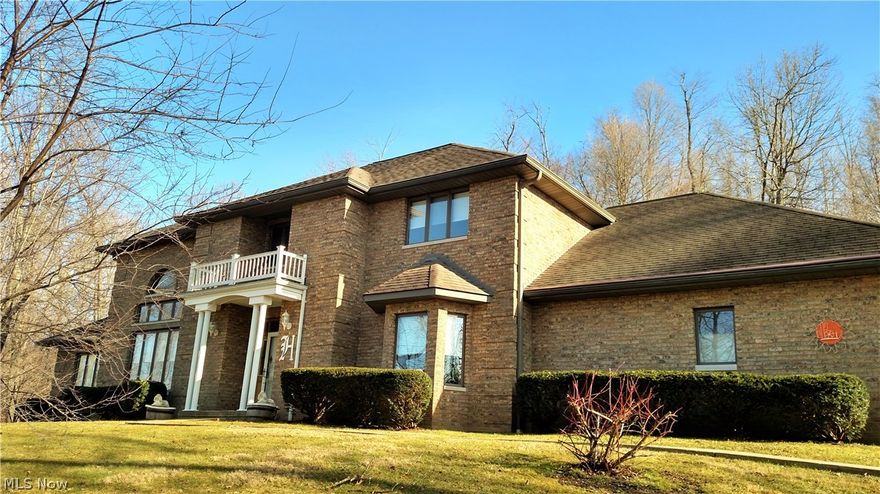 Stately 2 story brick home sitting on 16.42 acres nestled in the trees. 3 bedrooms, 3 baths, 3 car attached garage. 1st floor laundry with utility sink and full bath. Spiral staircase open to 2 story foyer with a loft area overlooking the sunken living room. Carpeted step-up sunroom. Family room has bay window. Formal dining room and Texas-sized eat-in kitchen with white cupboards, center island which houses the dishwasher and sink, desk area. Catwalk overlooks the formal living room. Huge master bath with jacuzzi tub, skylight, and wall of cupboards. Oak trim throughout the home. Solid raised panel oak doors. Huge bay window in the eat-in kitchen area. Basketball court in the backyard. Homestead credit of $166.92. Seller will transfer any mineral rights owned. Electric $143/mo. Home was built by Scott Vanfossen.