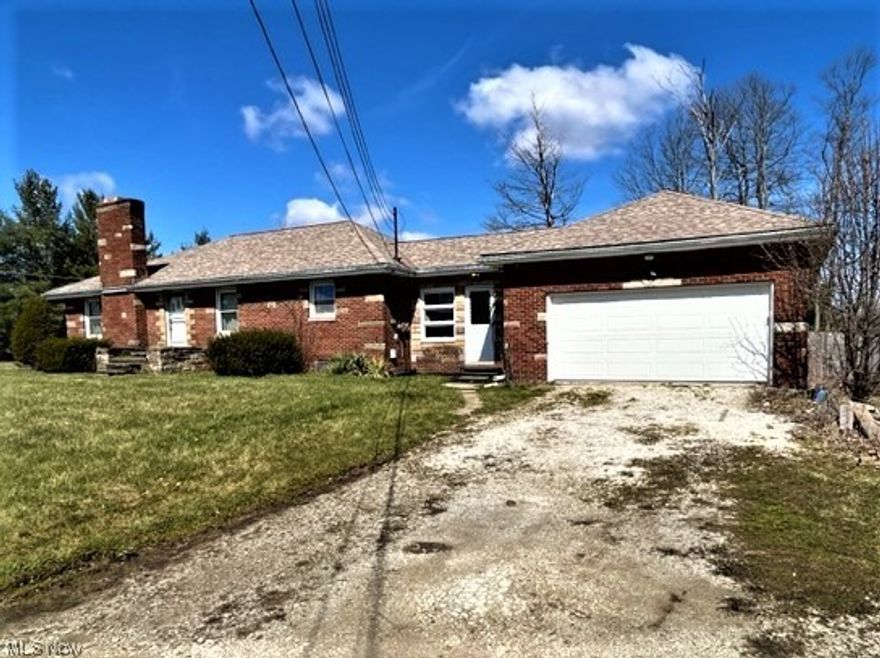 Don't miss this opportunity to own your home in the country yet close to Medina for all the conveniences. This 3 bedroom brick ranch on a corner lot features a complete updated kitchen with cabinets, solid surface counters, Stainless Steel appliances, LVT flooring and plenty of room for a kitchen table. The first floor bath is also completely remodeled with fixtures and LVT flooring. There is a very spacious living room with a wood stove for extra heat and an ample dining room off the kitchen. Nice size bedrooms with one featuring an additional shower. The convenient breezway between the kitchen and garage is a great place to take off muddy boots, wipe off the dogs feet or relax. The extra deep garage can actually be a tandem 4 car unit or space for all your toys, lawn equipment and storage. Back yard is accessed thru breezeway or garage and nice sized wood fenced in area for privacy or keeping animals. At the rear of the property is a welcoming pond to relax, swim or fish. Vinyl windo