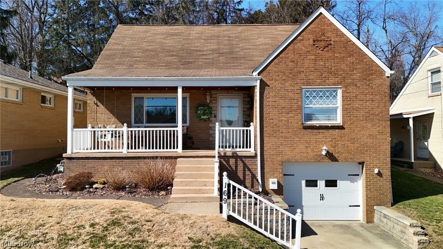 Lovely 4 Bedroom, 2 bath brick home located minutes from Rt. 22 in Weirton, WV. This updated gem welcomes you with beautifully refinished hardwood flooring throughout and a bright eat in kitchen featuring an abundance of light cabinetry with stainless steel appliances.  The seamless floor plan features 2 bedrooms and a full updated bath on each level to give everyone the space they need. The furnace and central air are only 3 years old offering peace of mind for years.  A full basement with a single car garage and plenty of storage space make organization a breeze.  The covered front porch is so welcoming after a long day for the perfect spot to unwind with better weather just around the corner. Located in sought after Bel Air Addition this home won't be on the market long. Don't miss your opportunity to own this well located, move in ready home!