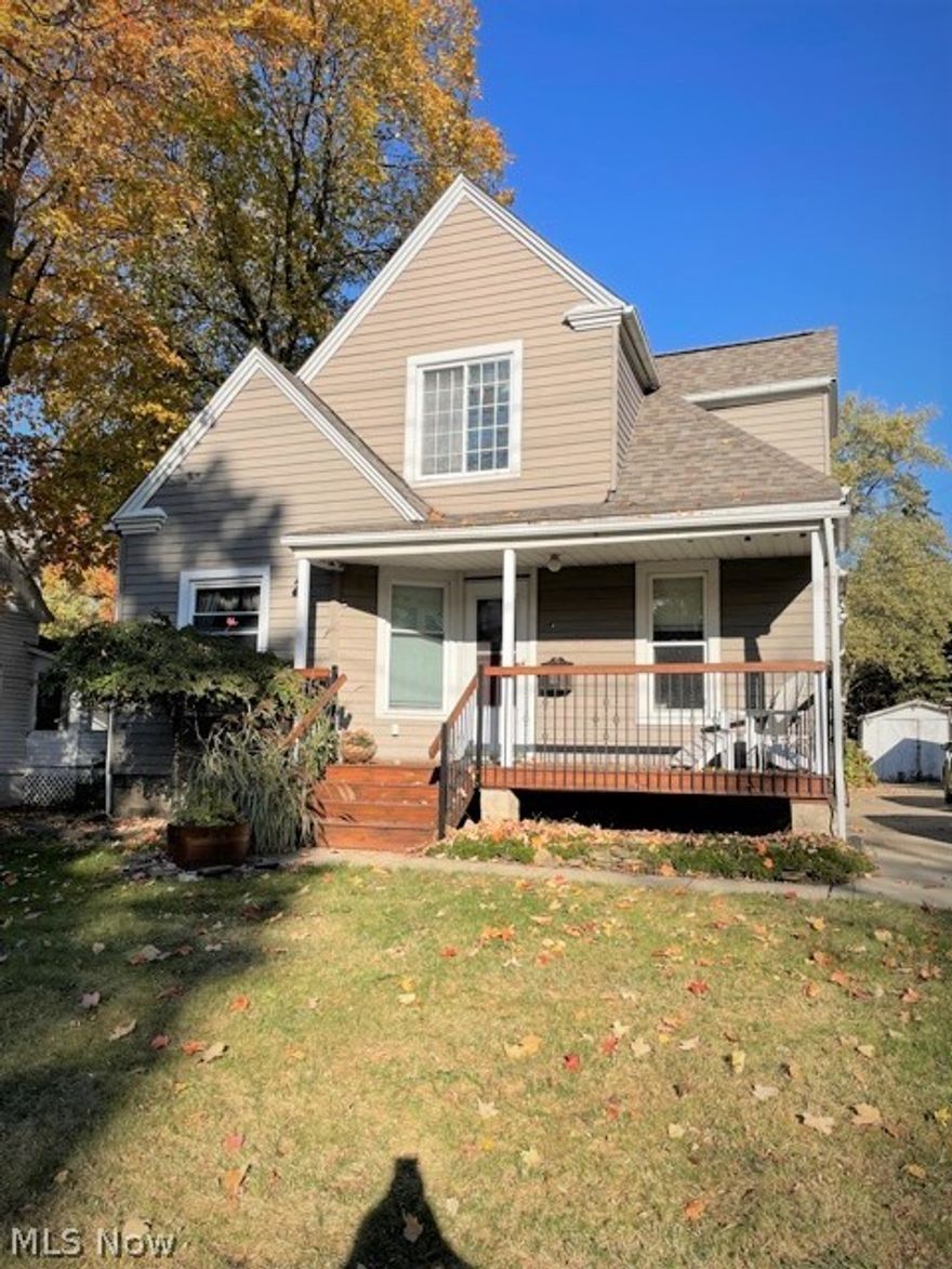 Very inviting home in great shape.  Spacious front porch plus back deck.  Bonus room off Living Room could be an office, reading/tv room, sun room - whatever you wish.  There is a formal Dining Room and a very large eat in Kitchen with island.  Lots of cabinets!!!   Off the kitchen is a large deck and very nice yard for summer enjoyment.   Best part --- there is a FIRST FLOOR BEDROOM AND FULL BATH *plus* two bedrooms and full bath up.   Great layout.
This is an Estate and is selling as is.  Garage needs some TLC - gutters and door but is usable.