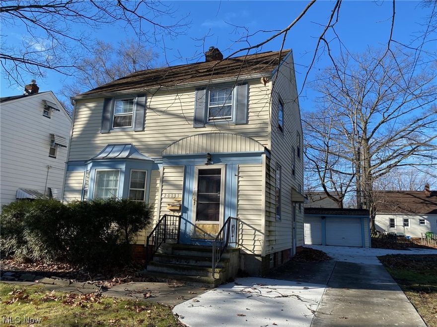 Opportunity awaits on this huge Euclid colonial home with 4 bedrooms 3 full baths and a partial finished basement.  This home features hardwood flooring and some newer updates.  This home comes with an extra large double wide lot and a large two car detached garage. The seller does not make any warranties or representations about the condition of this home and it is to be sold in as is condition.