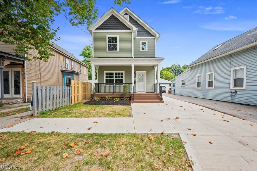 Construction Complete!! 15 Year Tax Abatement! This brand new home is ready for immediate occupancy and located in the booming SoLo neighborhood of Ohio City! Beautifully and thoughtfully designed, this single family home has everything you could want from city living. Walk up to the inviting front porch and into the bright open and spacious first floor with 9ft ceilings and gorgeous LVP flooring throughout. The stunning kitchen comes fully equipped with lots of cabinetry, a large center island, white quartz countertops, tile backsplash, and an upgraded stainless steel appliance package including 30" 5 burner gas range and double door refrigerator. There is a convenient mudroom and powder room as you walk out to the back deck and huge, private back yard with 2 car garage! The second floor features a large primary suite, with a huge walk-in closet, attached bathroom with walk-in tiled shower with rain head and custom glass door, and large double vanity with plenty of extra storage. The two spacious additional bedrooms are perfect for a den, office, or guests. Convenient second floor laundry and additional full bathroom complete the second floor. There is plenty of storage and closet space throughout, and the massive unfinished basement with 9 foot ceilings has unlimited potential for creating lower level living space! Must see to appreciate the quality of workmanship and finishes! Schedule a showing today!