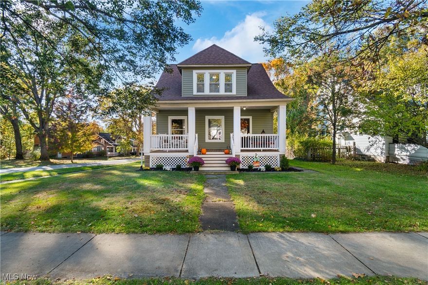 Welcome to this charming home located in the heart of Kent.  This lovely home perfectly blends timeless character with modern updates.  When you step into the main floor of this stunning home, you will find original woodwork throughout with new engineered hardwood flooring.  The kitchen comes with all appliances, Brazilian granite countertops, and tons of cabinetry.  The island offers wonderful space for food prep.  On the main floor there is also a spacious living room which opens to the formal dining room.  The half bath has been recently renovated.  There are three spacious bedrooms situated on the second floor with new carpet and a beautifully finished full bathroom.  The exterior of the home has brand new vinyl siding, newer windows, roof, and the front porch is new this year.  All of this plus an attached one car garage in addition to a detached two car garage.  This home has been renovated from top to bottom.  It is absolutely move in ready and awaiting a new owner.  Stop looking and start packing to be in this lovely home before the holidays.  Call to schedule a showing today!!