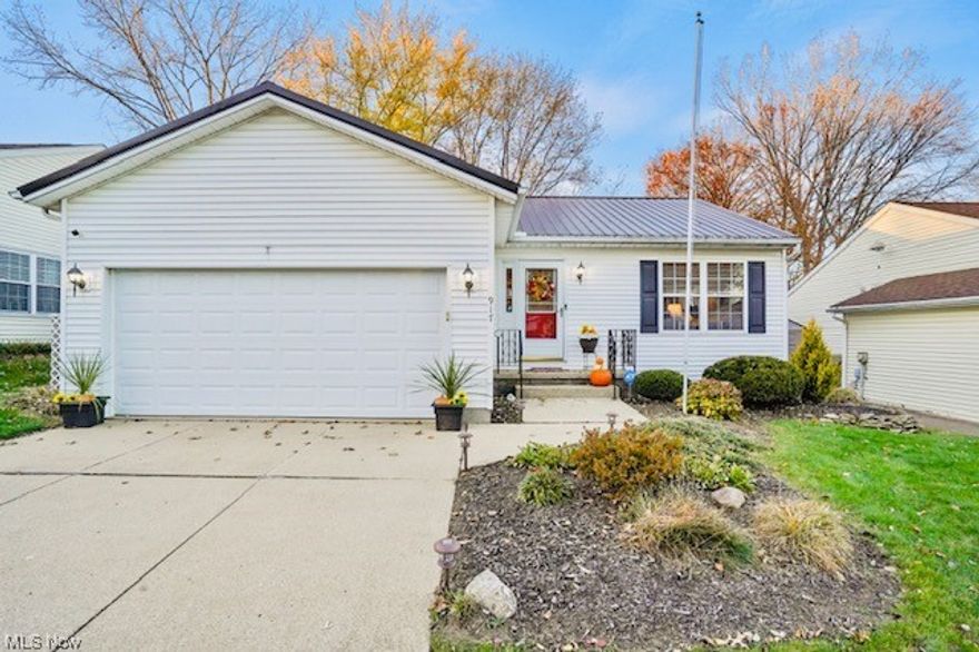 This Beautifully Maintained Ranch, Complete remodel (2017) As you enter the Foyer to the Great Room newer carpeting (2016) Vaulted Ceilings and Neutral Decor, The Spacious Kitchen has wall of Oak Cabinets and Storage, Newer brushed Stainless-Steel Appliances (2016) Sliding Glass Doors Open into an Enclosed Sunroom has beautiful view of the fenced backyard and Patio, This Home offers 2 Bedrooms and 2 Baths, 1st. Floor Laundry and basement hookups for laundry. Huge Master bedroom has carpet and vaulted ceilings with a large window view of the backyard, double closet, The 2nd. Bedroom could be an office or guest room, nice closet, Home has plenty of storage! If you want first floor living this is the Home for You! It boasts a large unfinished basement, perfect for entertaining or create extra living space! Home has a 2-car attached garage, electric garage door opener,  New Garage door (2022) Basement waterproofed (2016), New Metal Roof (2021) Enclosed Sunroom has Asphalt Shingles Roof (2022) Patio and full landscaping of yard (2020) (New Floors in Kitchen, Laundry (2019) Water Heater (2020) AC/Heating (2017) Sump Pump, (2017) Updated Lighting fixtures (2023) Interior Painted (2022) City Water/ Sewer/Utilities. Appliances included Refrigerator, Stove, Garbage Disposal, Microwave, Dishwasher, Power Chair Lift (2020), Custom Blinds, Light Fixtures. Home Warranty.  The Washer/Dryer Unit, indoor, outdoor furniture not included.  Close to parks, restaurants, shopping, downtown.