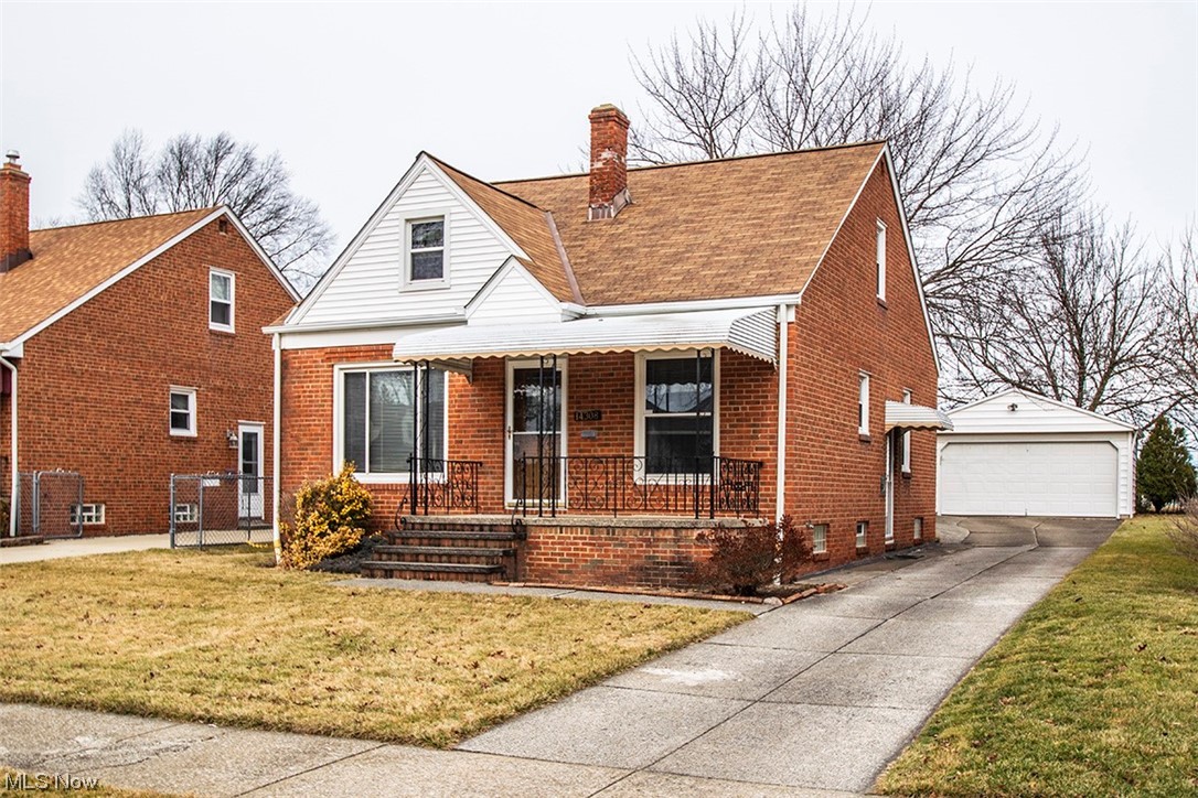 Located in desired West Park location, this classic brick bungalow with 2.5 car garage is ready for you now! Step inside to a generous living room with cove ceiling flooded with natural light from oversized windows! Kitchen joins the dinette with cove ceiling. Two generous sized bedrooms and full bath in ceramic tile complete the first floor. Upstairs you will discover a spacious bedroom, versatile alcove and knee wall storage. The lower level features Ohio State Waterproofing, lots of storage space and laundry area with washer and dryer included. Recent improvements include rebuilt front steps, newer water tank and AC. Check it out today!