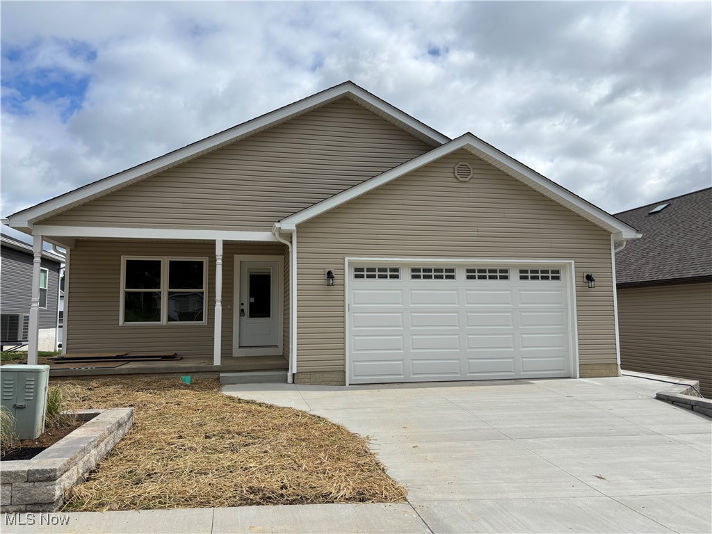 New Construction! This open concept ranch home has approx. 1566 square feet of living! Beautiful open kitchen w/ eating area and great room with many windows to bring in all the natural light. Master bedroom with full bath, plus 2 bedrooms and full bath complete the living space. First floor laundry w/ wash tub. Mud room off the finished two car attached garage w/ EV charger. Full basement plumbed for the third bath. Front porch and rear raised deck and patio provide additional outdoor living space. Take a few minutes to stop and look at the beautiful quality home that was built by The Four Cities Compact Carpentry Program located at Wadsworth High School. OPEN HOUSE: Tuesday June 10th 6:00-7:30 and Thursday June 19th 6:00-7:30 P.M.