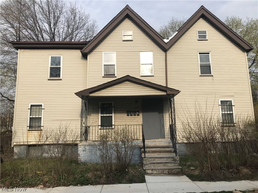 Great potential ROI on this multi-unit property located less than 5 minutes walking from Cleveland Clinic. Property has rental income potential as a traditional rental or take advantage of thousands of yearly visitors to Cleveland Clinic with an Air-B-N-B rental or medical student housing. Property is located in the Fairfax area where millions of dollars have been invested over the past 5 years, with millions more in investment planned. Potential rents as a traditional rental of $1600 to $2000 monthly. This property needs complete renovations but has the potential to cash flow well into the future. PLEASE NOTE*: Property has violation notice from the City. This means that the property CANNOT be occupied until permits are pulled and your renovations have been inspected!