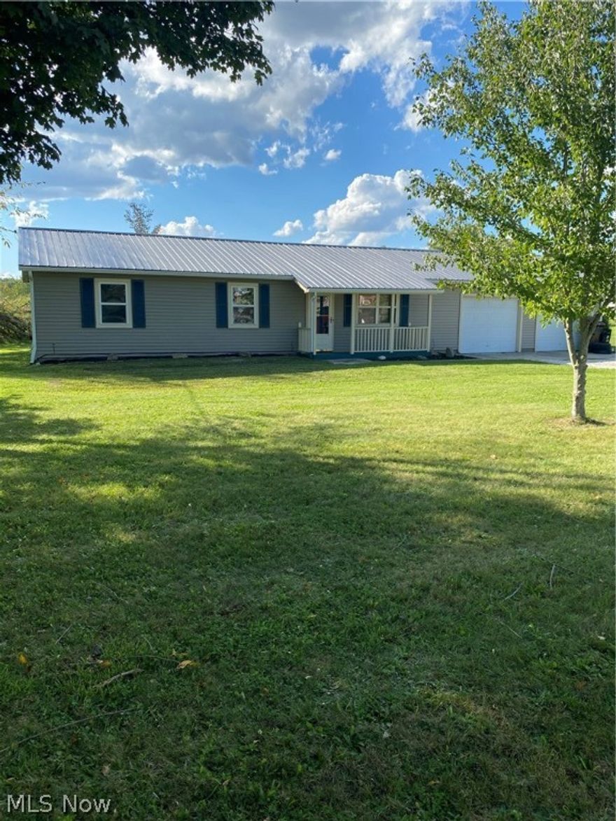 Welcome to 887 Hartville Rd. This newly renovated ranch sits on a 2 acre lot, it has 3 bedrooms 1& 1/2 baths, it is 1196 sq feet and located in Waterloo school district. The home has all new paint, new carpet throughout, a new metal roof(2021) and new gutters (2021) New Kitchen appliances.
