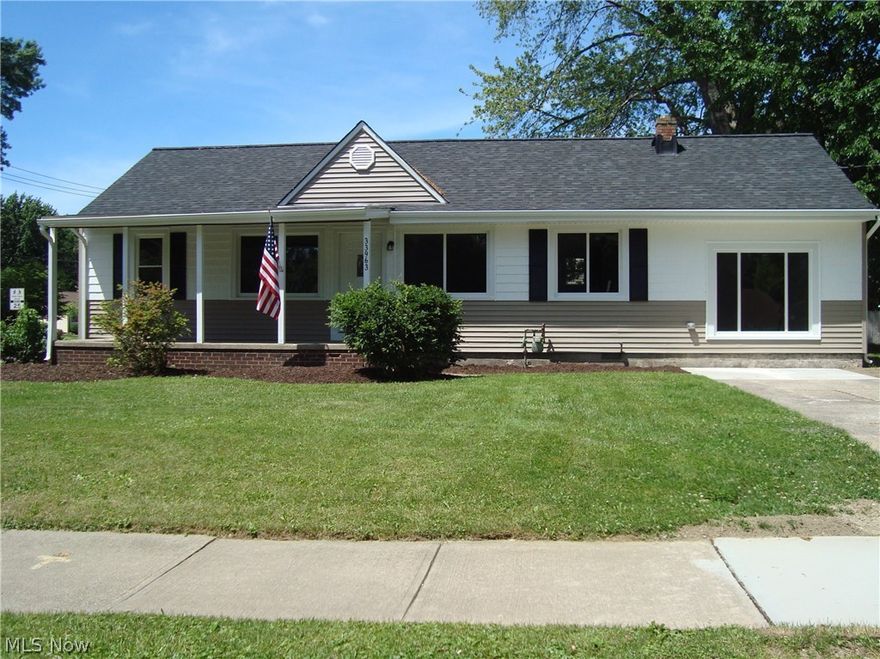 Completely remodeled spacious ranch on a large lot.  All remodeled inside and out.  Just like new construction.  Nothing to do but move in.  Family room, living room, patio, porch, all new stainless steel appliances.  A great value with lots of upgrades.