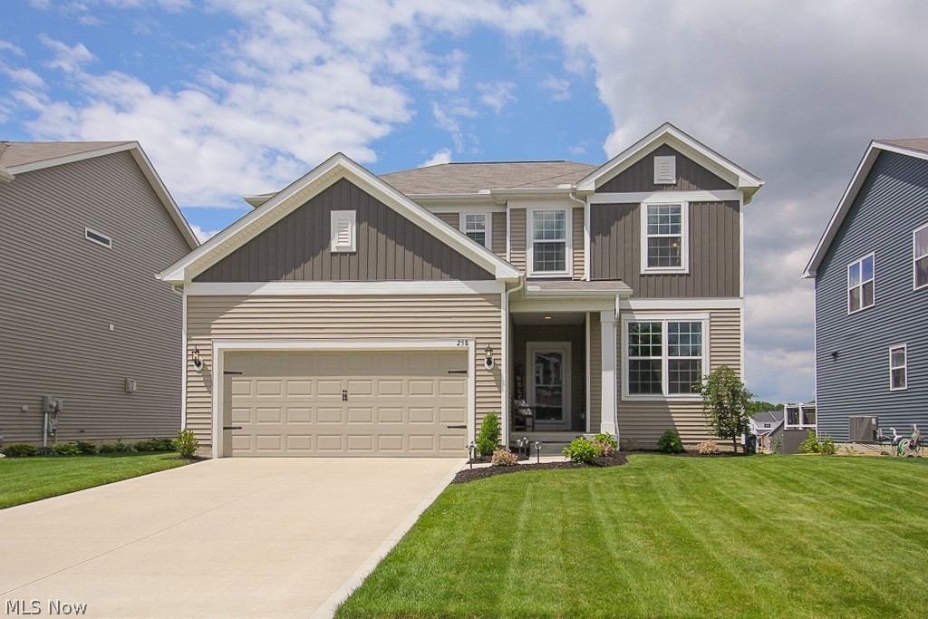 Willing to work with buyer’s agent and negotiate commission.
Almost new home in the highly coveted Highland Local School District! Enjoy your summer on the extra large Trex deck overlooking the water and the beautifully landscaped lawn. Natural light floods the open kitchen, living, and dining area. The large kitchen boasts quartz countertops, subway tile backsplash and a large walk-in pantry. Enter in from the garage to the mud-room drop zone with built-in cubbies and a large closet. Rounding out the main level is an updated half bath and a flex room perfect for a private home office and a large great room with a gas fireplace. The second floor offers a convenient laundry room, a master suite including dual vanities and a large walk-in closet, 2 additional bedrooms, each with a walk-in closet, and another full bathroom with dual vanities. The loft is perfect for a playroom or can be be easily finished into a 4th bedroom. The fully finished basement is the perfect place for you or