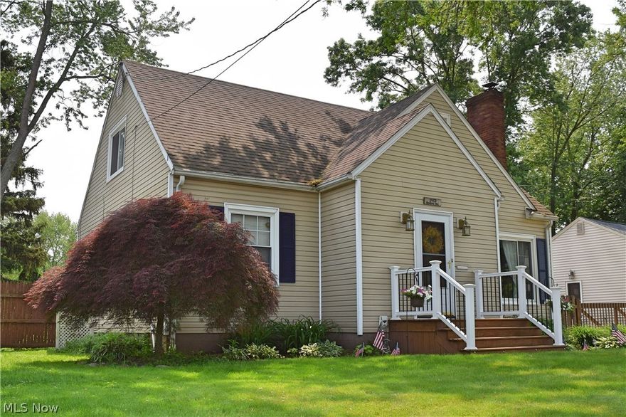 Can’t find anyplace to move in the area for less than $125K? Look no further than this charming and cozy 4BR, 1BA West Akron Cape Cod in the heart of Wallhaven shopping and dining! This move-in ready home’s 1st floor features an eat-in kitchen w/pantry, and new Samsung gas range/oven, living room with wood burning fireplace and picture window, 2 well-appointed bedrooms, a tastefully updated full bath with waterproof vinyl flooring, beadboard walls, exposed pine ceiling, and hardwood floors! Just upstairs are 2 additional huge bedrooms with new carpet and fresh paint along with multiple closets for storage.  Add a partially finished basement with 12’x26’ rec room w/fireplace and recessed lighting, tons of storage, and glass block windows, a private fenced-in backyard, and a 2-car detached garage! Updates include vinyl siding and windows, electric panel, furnace ’16, & AC ’17. Located less than a half mile from Whole Foods 365 and 1.5 miles from I-77!