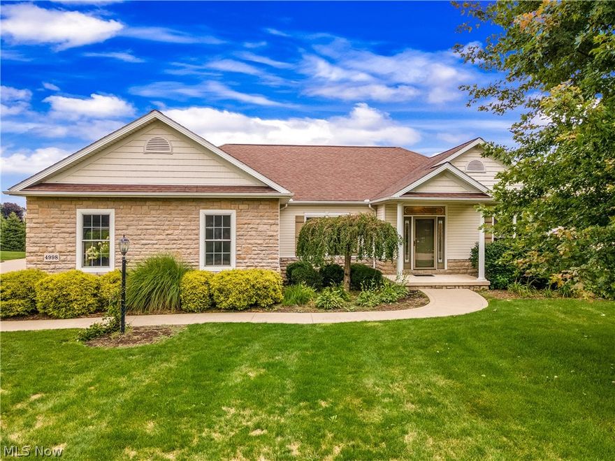 This lovingly kept Skip Rea ranch in Scotsbury Hills features an open floor plan with a split bedroom layout, and is convenient to so much: the Jackson Park and new library, Jackson High school, and Noble's Pond shopping. The open living area is enhanced by cathedral ceilings and solid wood cabinetry and stainless steel appliances in the kitchen, with a pantry and  large center island where family and guests will enjoy congregating. Enjoy your morning coffee or quiet evening in the sunroom, which looks upon landscaped and newly enclosed fenced (2018) backyard with a concrete and brick patio. Sprinkler system covers front, side, and back yards . The owners' suite features a walk-in closet and spacious master bath with whirlpool Jacuzzi. The lower level is finished with a rec room, large full bath, and office, which is currently used as a fourth bedroom...perfect for extended entertaining or houseguests.  Quality workmanship by builder also features a laundry room convenient to the kitch